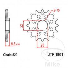 Zębatka przednia JT F1901-14 SC 14Z 520 stalowa