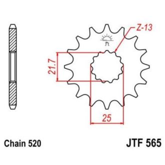 Zębatka przednia JTF565.13SC