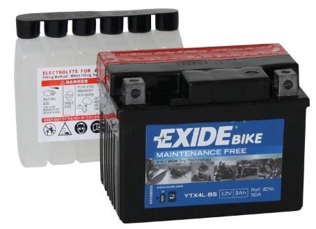 Akumulator bezobsługowy YTX4L-BS  EXIDE AGM